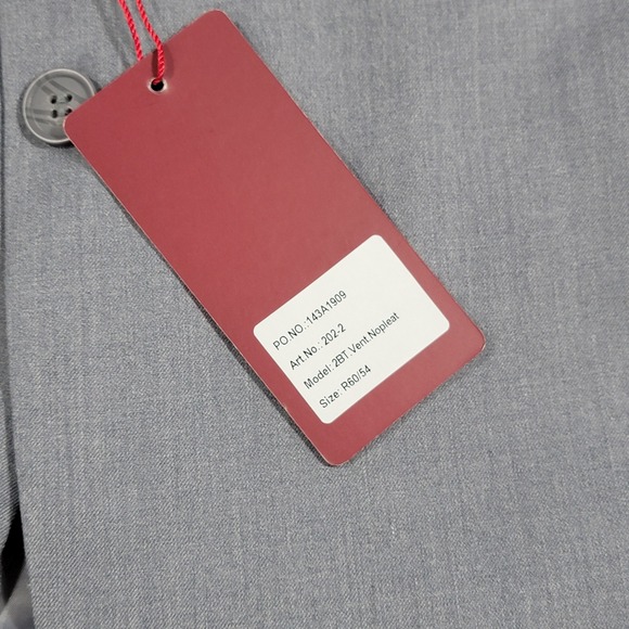 Renoir Men's 2BT Size R 60/54 Vent Nopleat Blazer Sport Coat Gray NWt - Picture 2 of 6